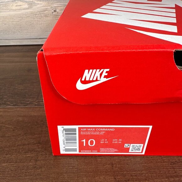 Nike Air Max Command Mens Size 10 Black White Cool Grey 629993 032 - Picture 9 of 9